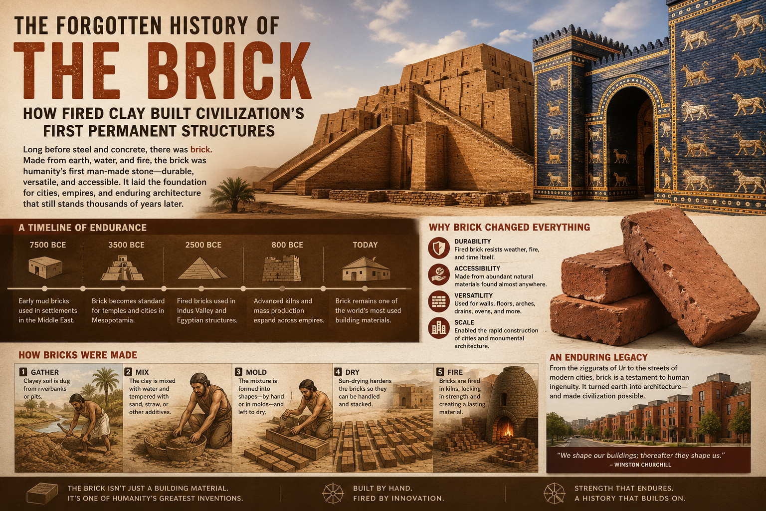 The Forgotten History of the Brick: How Fired Clay Built Civilization's First Permanent Structures